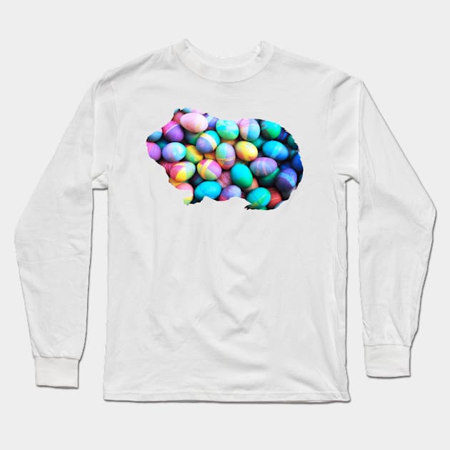 Easter Egg Guinea Pig Long Sleeve T-Shirt by ARTWORKandBEYOND